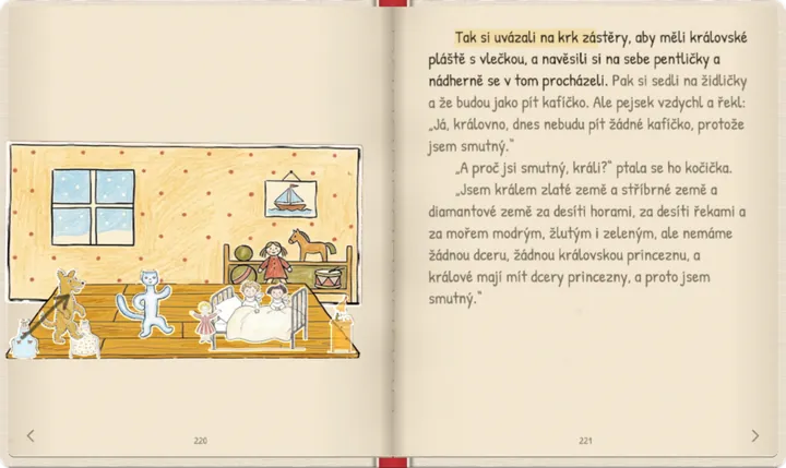 Pejsek a kočička jako král a královna