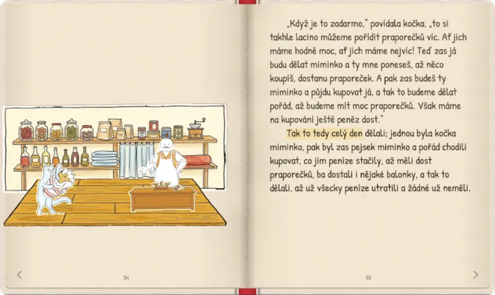 V krámku u kupce vybírají praporky a balónky
